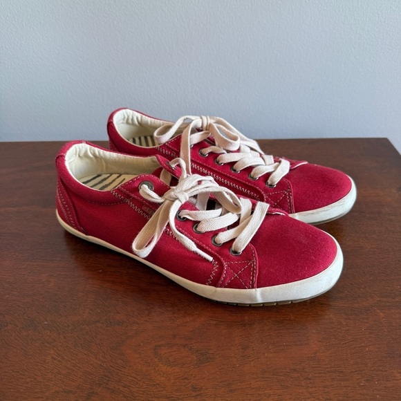 Taos Footwear Red Women's Sneakers - Picture 2 of 6